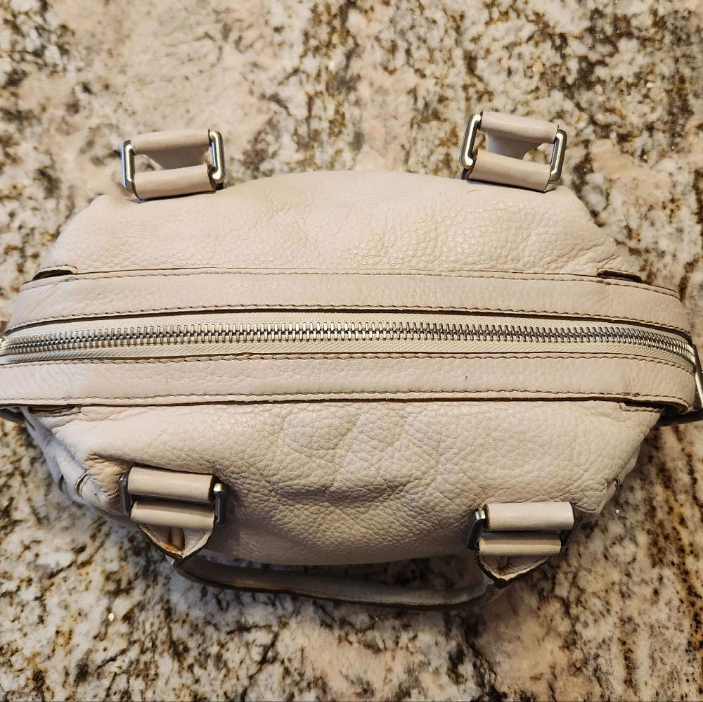 Michael Kors Handbag, Off White Pebbled Leather, Shoulder Bag Satchel Summer EUC